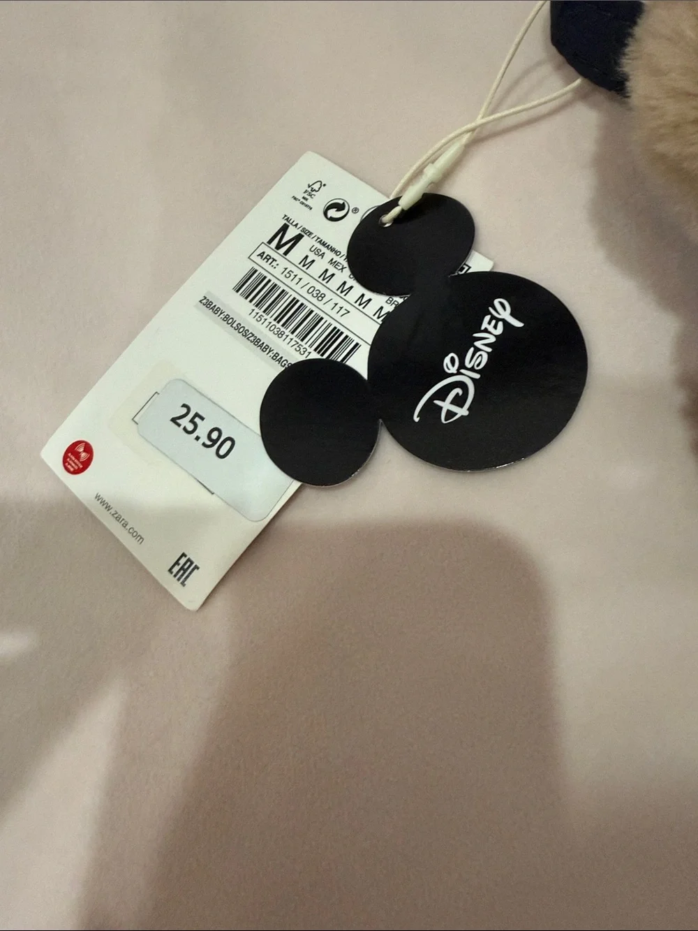 Disney x Zara Minnie Mouse plush purse